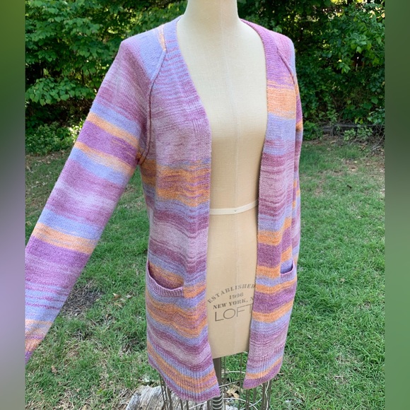 🧶Sherbet & Lavender Knit Cardigan🧶 - Picture 6 of 16